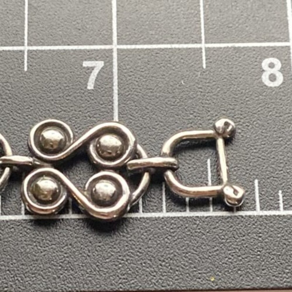 Signed Brighton Taos Heart  Bracelet Silver Plate Retired 7.5" Southwestern - Picture 5 of 11